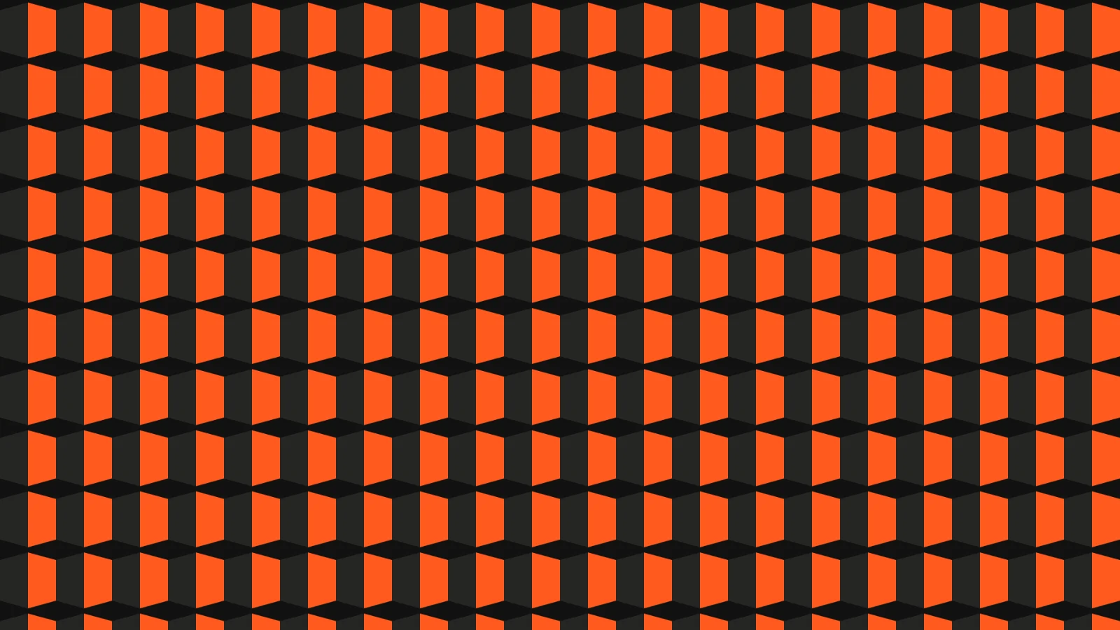 Leporello-Muster aus gefalteten Flächen in Anthrazit und Orange