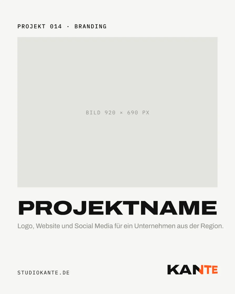 Instagram-Post Vorlage für Projekte